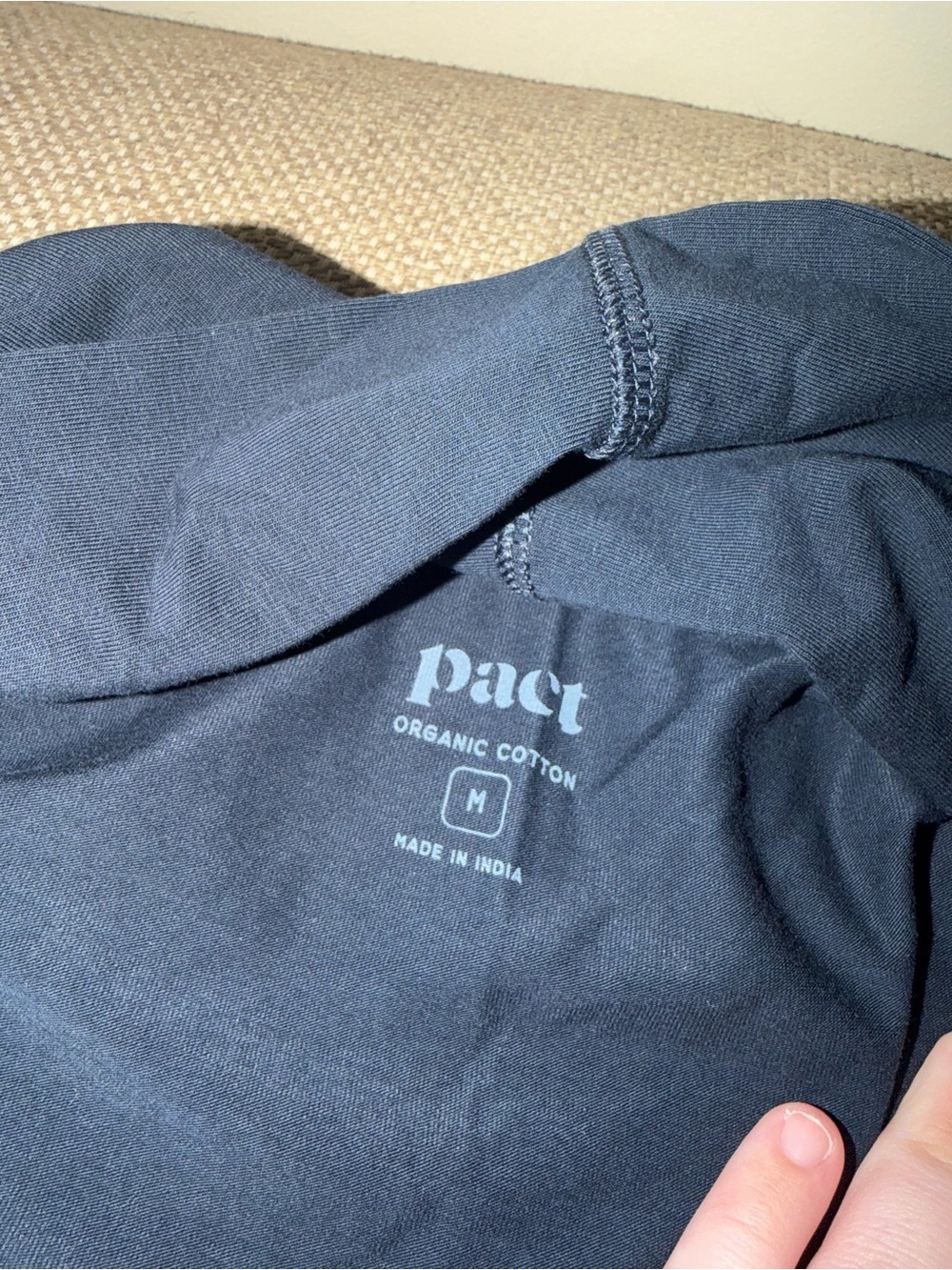 Pact Organic Cotton Open Front Cardigan Navy Blue Size Medium - Picture 6 of 8